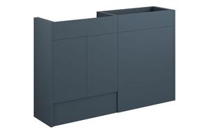 Eden 1236mm Standard Basin & WC Unit Pack - Matt Arley Blue (Oak Cab)
